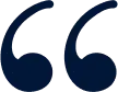 Decorative quotation marks symbol in dark blue representing testimonials or patient reviews for City Dental.